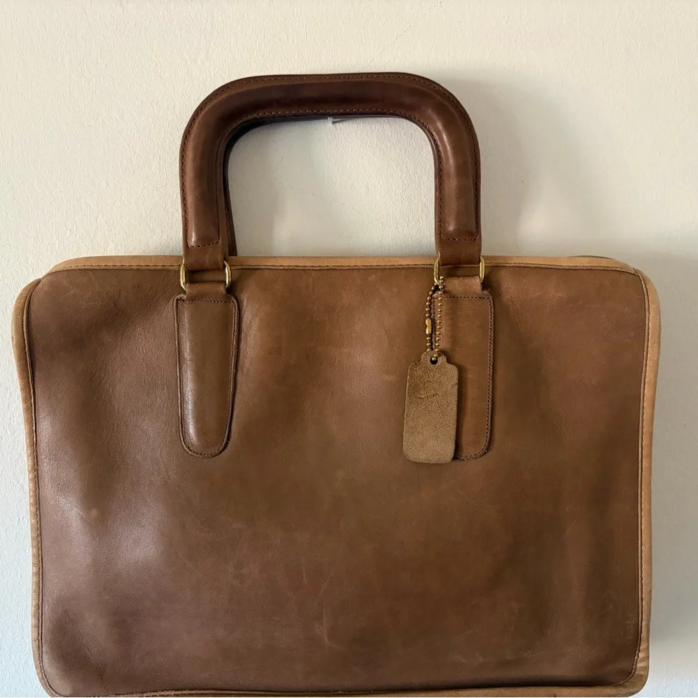 Vintage Coach Leatherwear Tan Briefcase - Picture 3 of 15